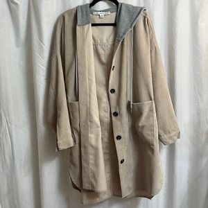 Boutique cardigan with hoodie, size Small